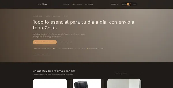 Diseño web para Cata Shop