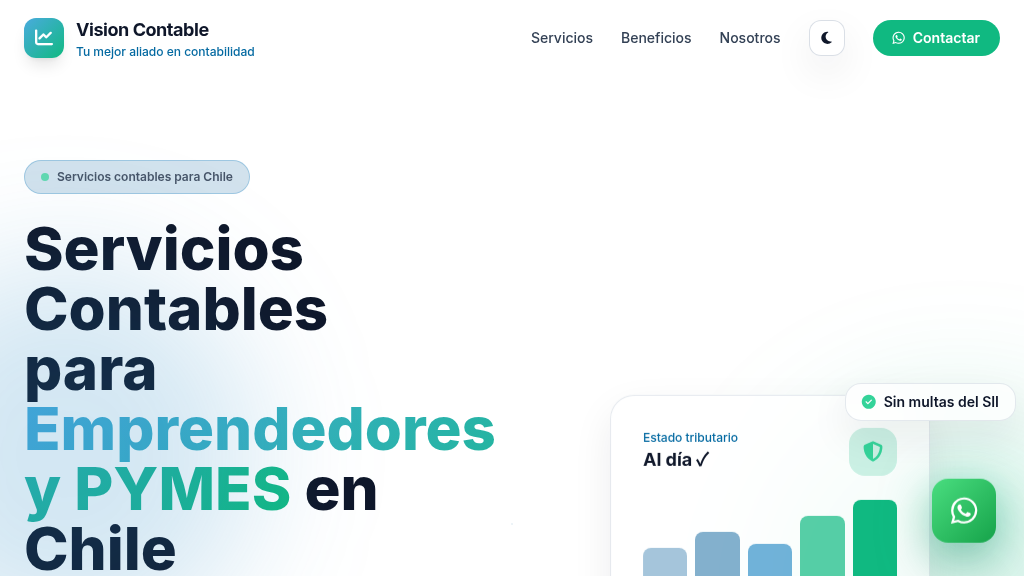 Vision Contable — landing de servicios contables